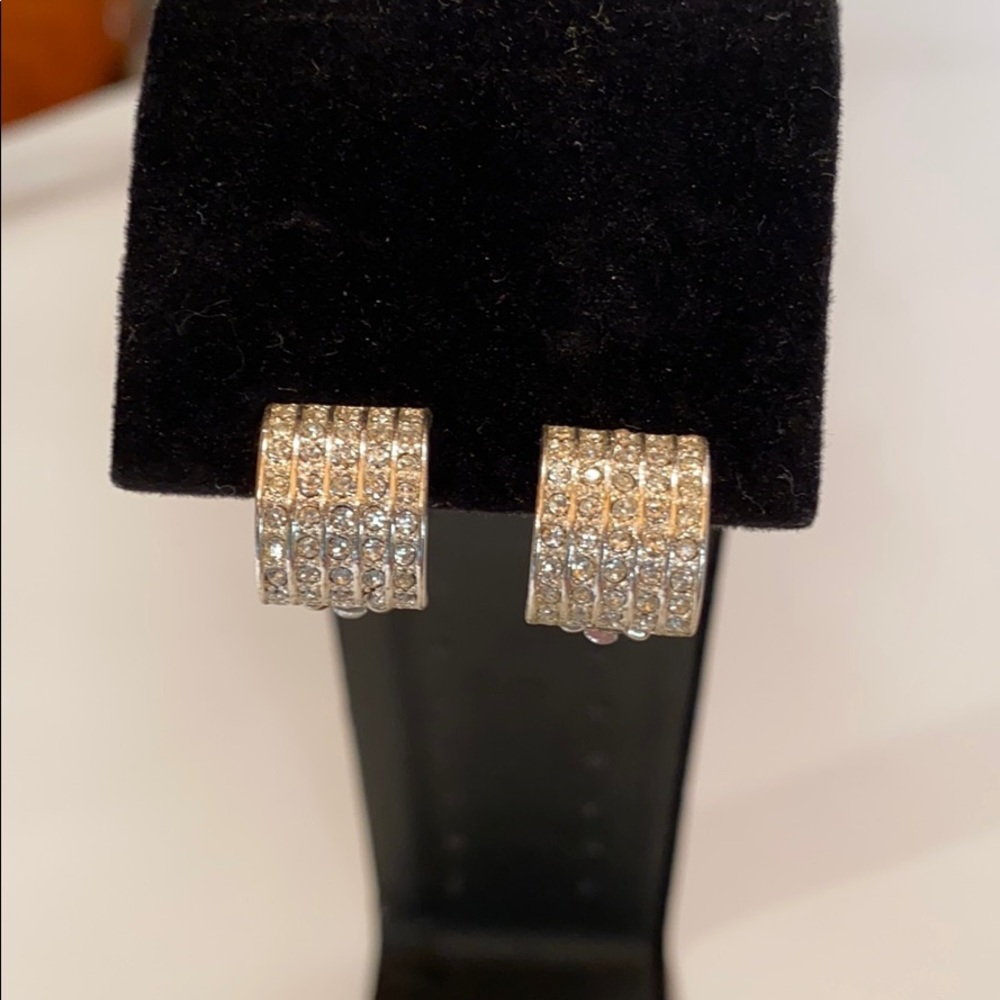 Vintage Clip on Sparkle Earrings